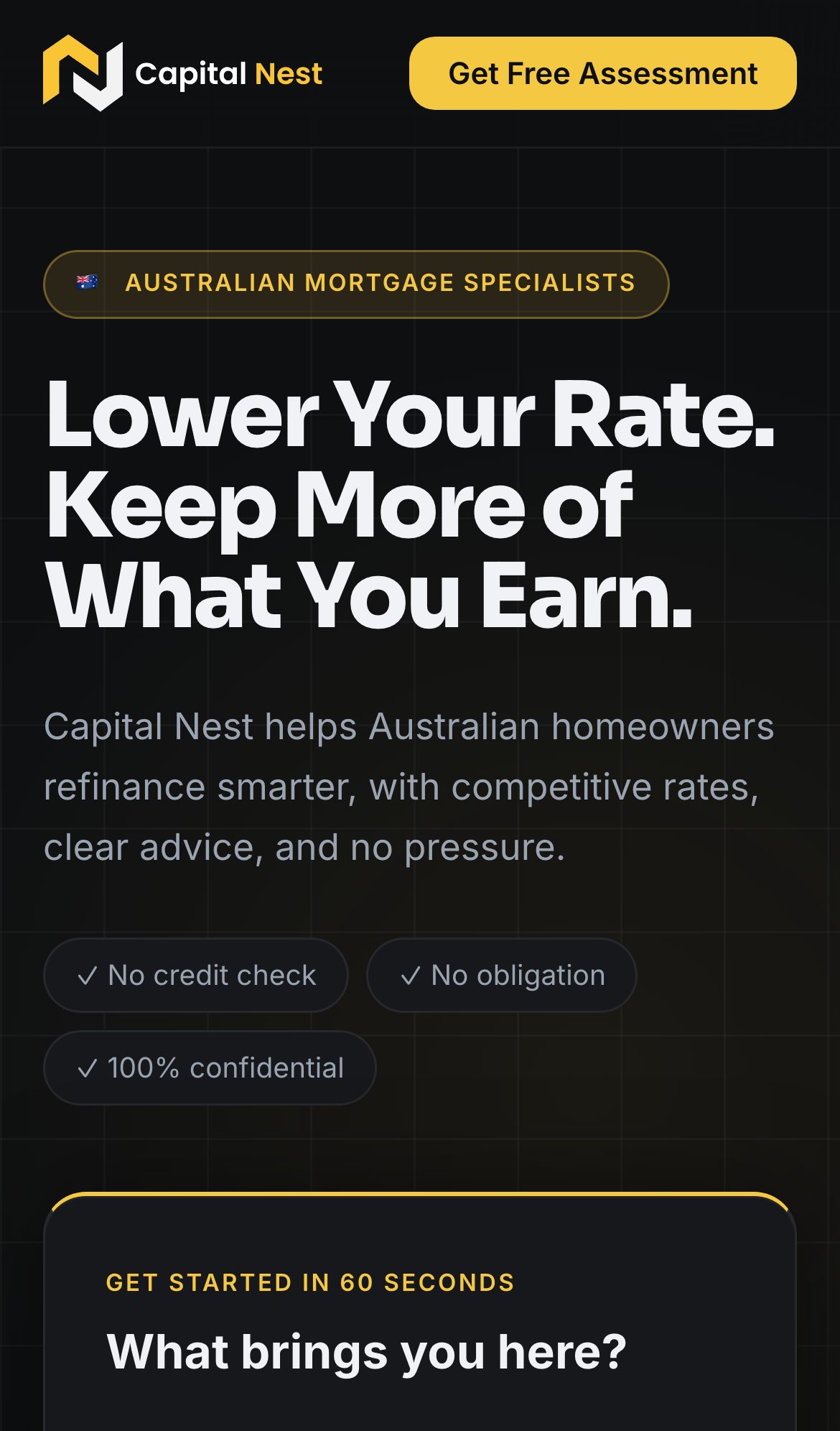 Capital Nest on mobile