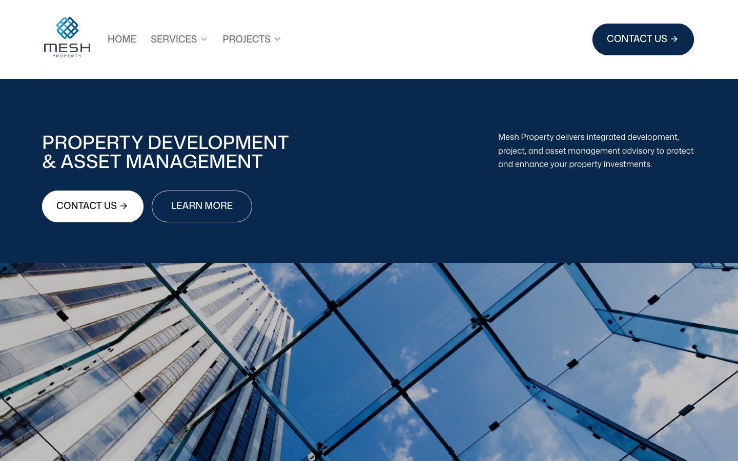 Mesh Property homepage
